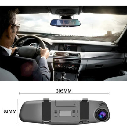 Espejo Retrovisor Dash Cam Full HD Dual |1080p + ENVÍO GRATIS
