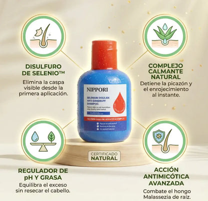 2X1 Champú Nippori Anticaspa - Hola Frescura + ENVÍO GRATIS