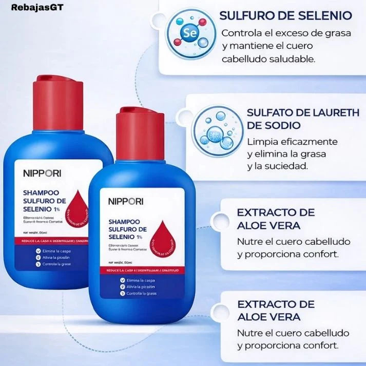 2X1 Champú Nippori Anticaspa - Hola Frescura + ENVÍO GRATIS