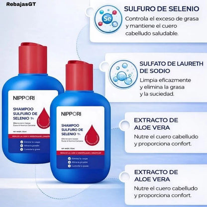 2X1 Champú Nippori Anticaspa - Hola Frescura + ENVÍO GRATIS